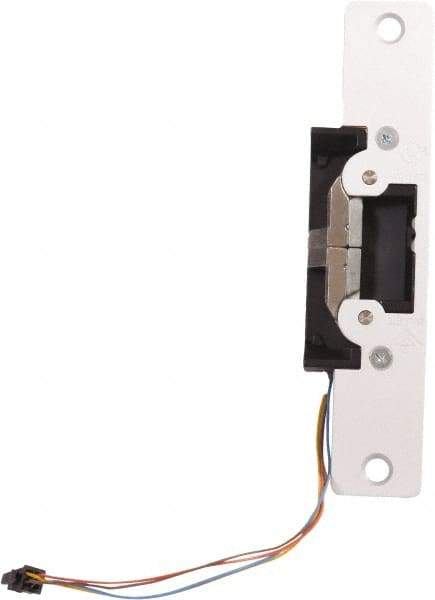 Adams Rite - 3.38" Long x 1" Wide, Clear Anodized Finish, Electric Door Strike - Field Selectable 12, 16, or 24 VAC/DC, VAC/VDC Power, Zinc Alloy - Exact Industrial Supply