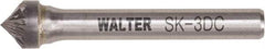 WALTER Surface Technologies - 3/8" Cut Diam, 1/4" Shank Diam, Cone Head Double Cut Burr - Tungsten Carbide, 0.2" LOC, 4-1/2" OAL - Exact Industrial Supply