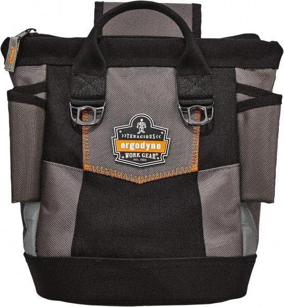 Ergodyne - General Purpose Holster with 10 Pockets - Ballistic Polyester, Gray, 11-1/2" Wide x 13" High x 6" Deep - Exact Industrial Supply