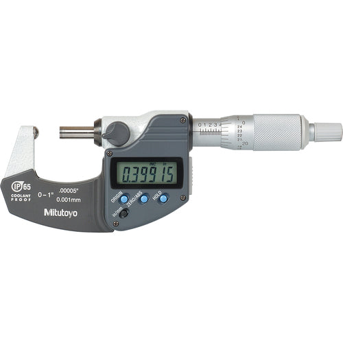 0-1″ / 0-25.4 mm Measuring Range-0.00005″ / 0.001 mm Resolution - Ratchet Thimble - Carbide Face - Ball Anvil Tube Micrometer - Exact Industrial Supply