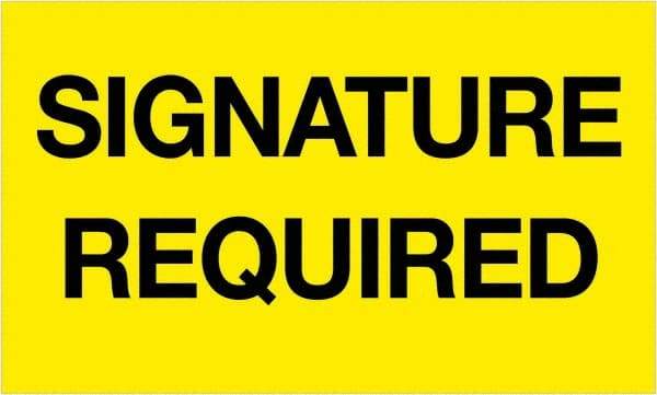 Tape Logic - 5" Long, Fluorescent Yellow Paper Shipping Label - For Multi-Use - Exact Industrial Supply
