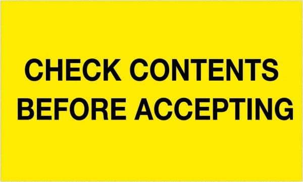 Tape Logic - 5" Long, Fluorescent Yellow Paper Shipping Label - For Multi-Use - Exact Industrial Supply