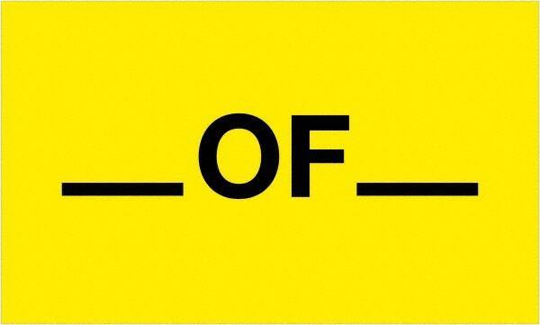 Tape Logic - 5" Long, Fluorescent Yellow Paper Shipping Label - For Multi-Use - Exact Industrial Supply
