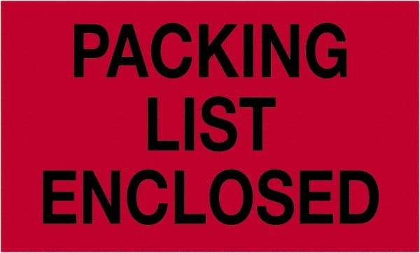 Tape Logic - 5" Long, Fluorescent Red Paper Shipping Label - For Multi-Use - Exact Industrial Supply