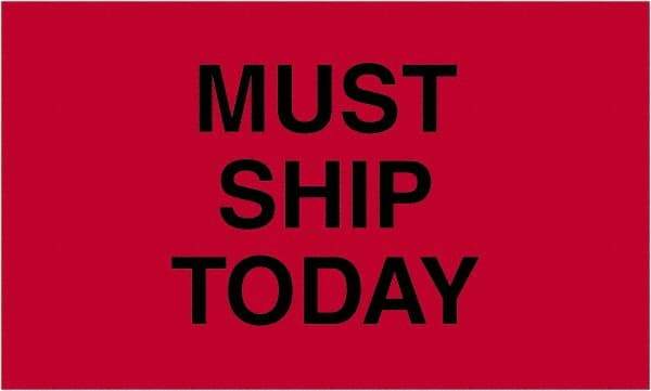 Tape Logic - 5" Long, Fluorescent Red Paper Shipping Label - For Multi-Use - Exact Industrial Supply