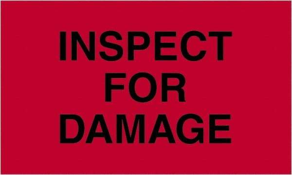 Tape Logic - 5" Long, Fluorescent Red Paper Shipping Label - For Multi-Use - Exact Industrial Supply