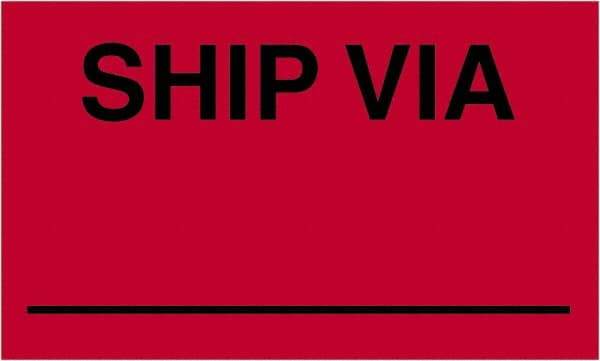 Tape Logic - 5" Long, Fluorescent Red Paper Shipping Label - For Multi-Use - Exact Industrial Supply