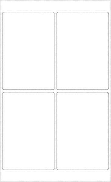 Tape Logic - 6" Long, White Paper Laser Label - For Laser Printers - Exact Industrial Supply