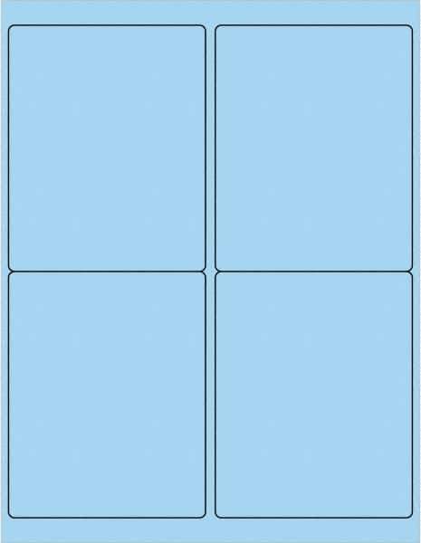Tape Logic - 5" Long, Pastel Blue Paper Laser Label - For Laser Printers - Exact Industrial Supply