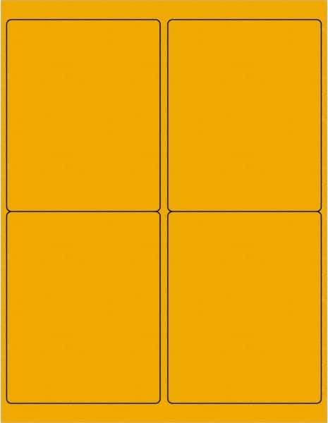Tape Logic - 5" Long, Fluorescent Orange Paper Laser Label - For Laser Printers - Exact Industrial Supply