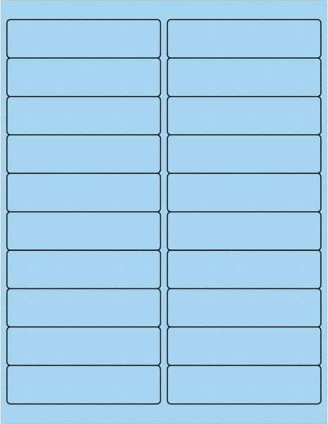 Tape Logic - 4" Long, Pastel Blue Paper Laser Label - For Laser Printers - Exact Industrial Supply