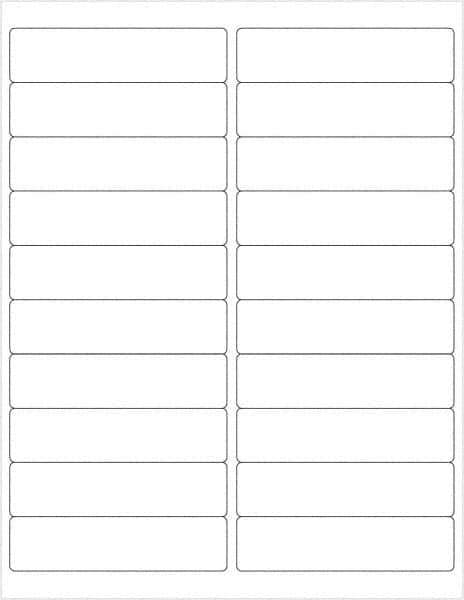 Tape Logic - 4" Long, White Paper Laser Label - For Laser Printers - Exact Industrial Supply