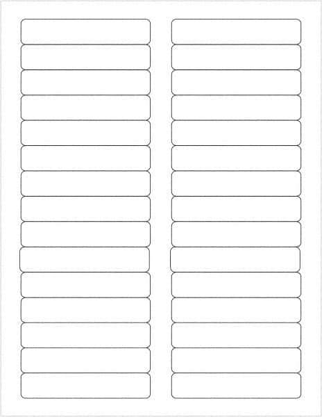 Tape Logic - 3-7/16" Long, White Paper Laser Label - For Laser Printers - Exact Industrial Supply