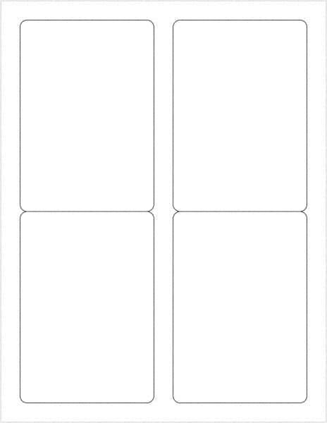 Tape Logic - 5" Long, White Paper Laser Label - For Laser Printers - Exact Industrial Supply