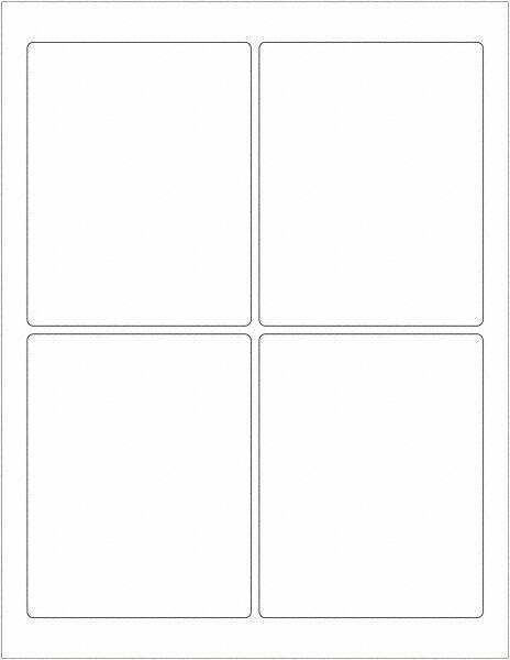 Tape Logic - 4-3/4" Long, White Paper Laser Label - For Laser Printers - Exact Industrial Supply
