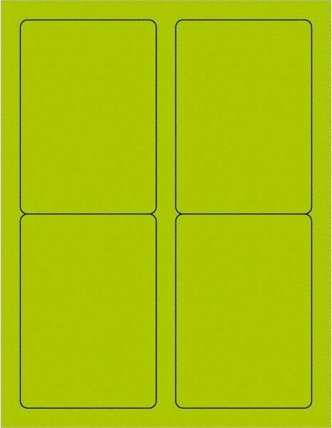 Tape Logic - 5" Long, Fluorescent Green Paper Laser Label - For Laser Printers - Exact Industrial Supply