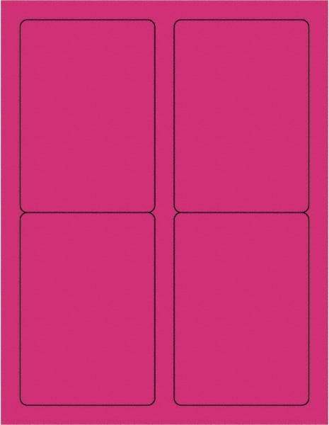 Tape Logic - 5" Long, Fluorescent Pink Paper Laser Label - For Laser Printers - Exact Industrial Supply