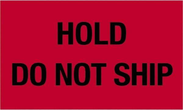 Tape Logic - 5" Long, Fluorescent Red Paper Shipping Label - For Multi-Use - Exact Industrial Supply