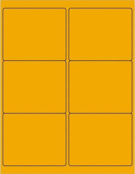 Tape Logic - 4" Long, Fluorescent Orange Paper Laser Label - For Laser Printers - Exact Industrial Supply
