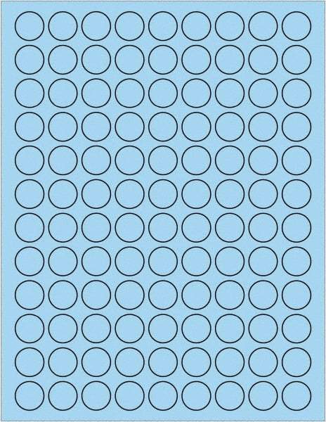 Tape Logic - 3/4" Long, Pastel Blue Paper Laser Label - For Laser Printers - Exact Industrial Supply