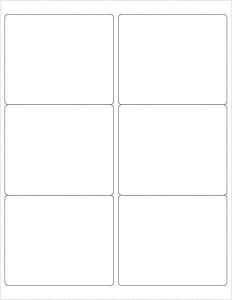 Tape Logic - 4" Long, White Paper Laser Label - For Laser Printers - Exact Industrial Supply