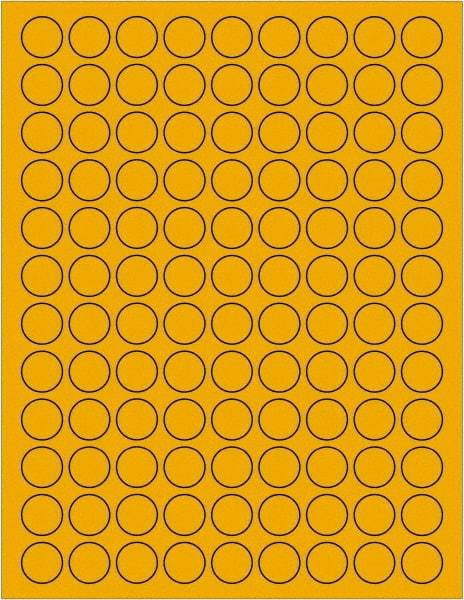 Tape Logic - 3/4" Long, Fluorescent Orange Paper Laser Label - For Laser Printers - Exact Industrial Supply