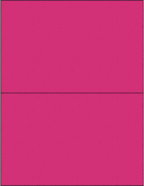 Tape Logic - 8-1/2" Long, Fluorescent Pink Paper Laser Label - For Laser Printers - Exact Industrial Supply