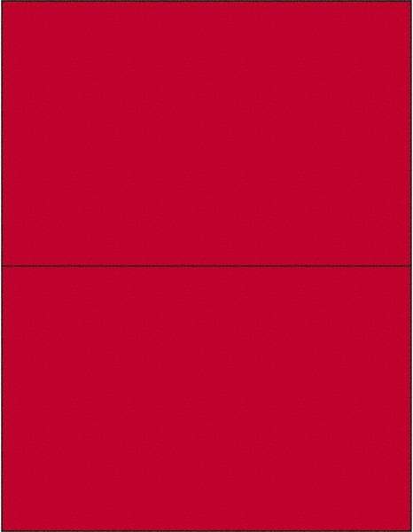 Tape Logic - 8-1/2" Long, Fluorescent Red Paper Laser Label - For Laser Printers - Exact Industrial Supply
