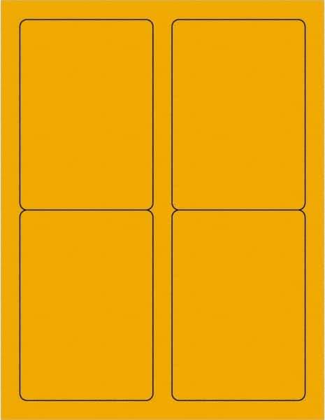 Tape Logic - 5" Long, Fluorescent Orange Paper Laser Label - For Laser Printers - Exact Industrial Supply
