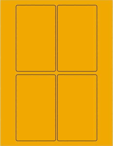 Tape Logic - 5" Long, Fluorescent Orange Paper Laser Label - For Laser Printers - Exact Industrial Supply