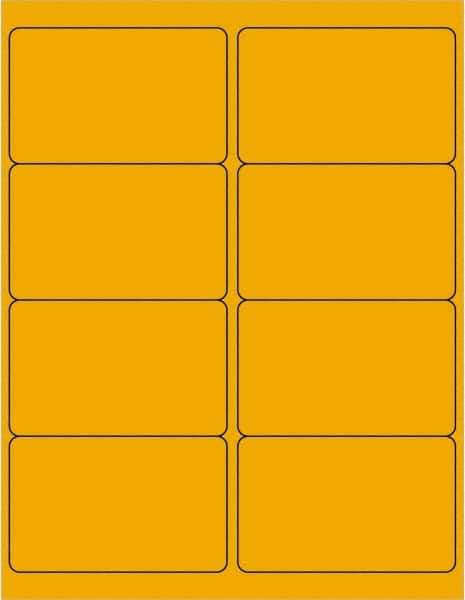Tape Logic - 4" Long, Fluorescent Orange Paper Laser Label - For Laser Printers - Exact Industrial Supply