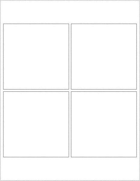 Tape Logic - 4" Long, White Paper Laser Label - For Laser Printers - Exact Industrial Supply