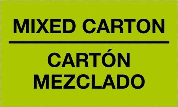 Tape Logic - 5" Long, Fluorescent Green Paper Shipping Label - For Multi-Use - Exact Industrial Supply