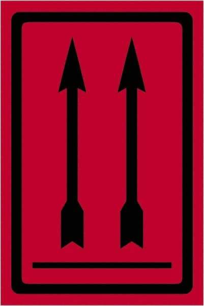 Tape Logic - 6" Long, Fluorescent Red Paper Shipping Label - For Multi-Use - Exact Industrial Supply