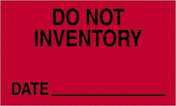 Tape Logic - 5" Long, Fluorescent Red Paper Shipping Label - For Multi-Use - Exact Industrial Supply