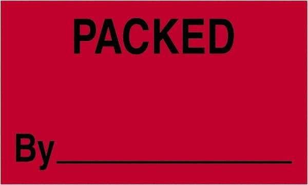 Tape Logic - 5" Long, Fluorescent Red Paper Shipping Label - For Multi-Use - Exact Industrial Supply