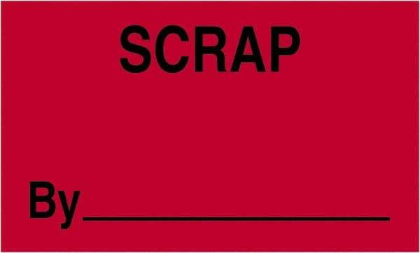 Tape Logic - 5" Long, Fluorescent Red Paper Shipping Label - For Multi-Use - Exact Industrial Supply