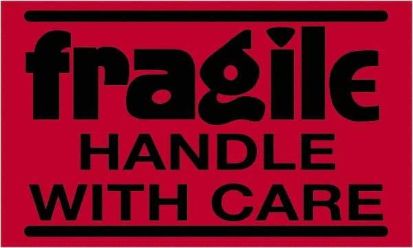 Tape Logic - 5" Long, Fluorescent Red Paper Shipping Label - For Multi-Use - Exact Industrial Supply