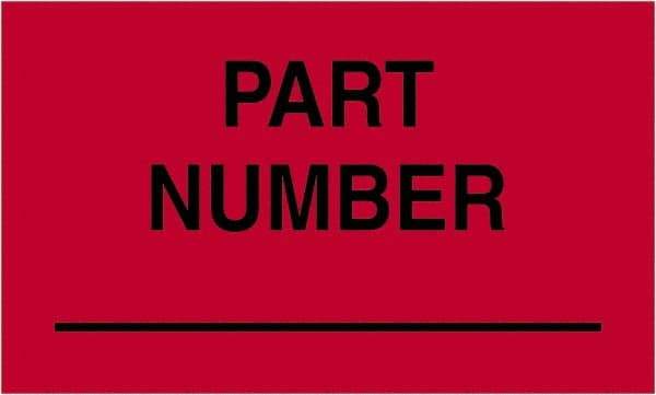 Tape Logic - 5" Long, Fluorescent Red Paper Shipping Label - For Multi-Use - Exact Industrial Supply