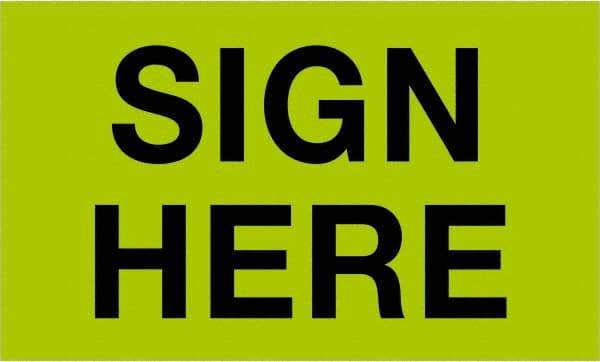 Tape Logic - 5" Long, Fluorescent Green Paper Shipping Label - For Multi-Use - Exact Industrial Supply