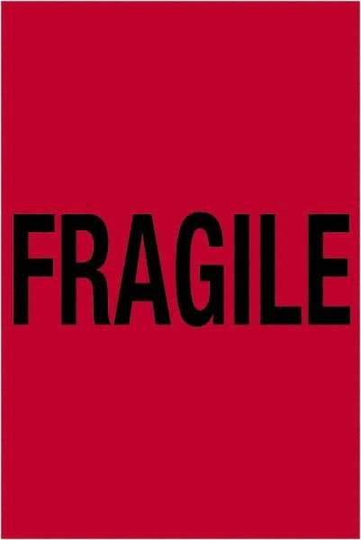 Tape Logic - 6" Long, Fluorescent Red Paper Shipping Label - For Multi-Use - Exact Industrial Supply