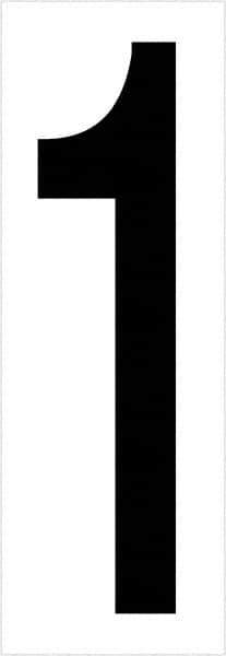 Tape Logic - 3-1/2" Long, Black/White Vinyl Numbers - For Multi-Use - Exact Industrial Supply