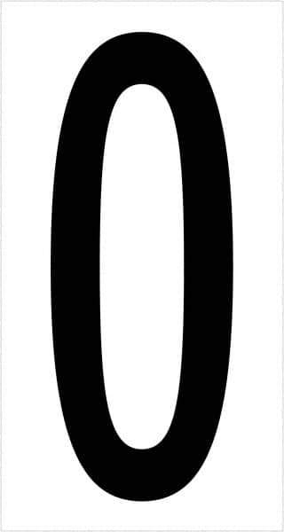 Tape Logic - 3-1/2" Long, Black/White Vinyl Numbers - For Multi-Use - Exact Industrial Supply