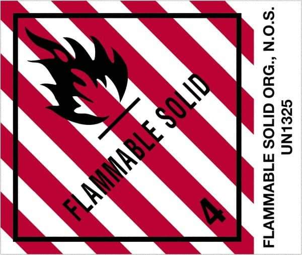 Tape Logic - 4-3/4" Long, Red, Black on White Paper D.O.T. Labels - For Multi-Use - Exact Industrial Supply