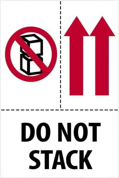 Tape Logic - 6" Long, Red, Black on White Paper Shipping Label - For Multi-Use - Exact Industrial Supply