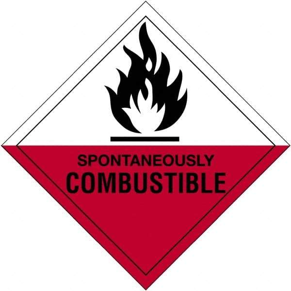 Tape Logic - 4" Long, Red, Black on White Paper D.O.T. Labels - For Multi-Use - Exact Industrial Supply