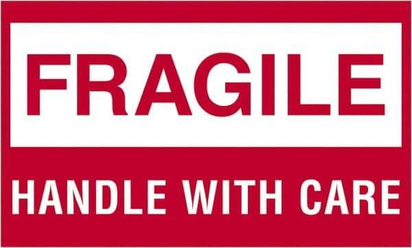 Tape Logic - 5" Long, Red/White Paper Shipping Label - For Multi-Use - Exact Industrial Supply