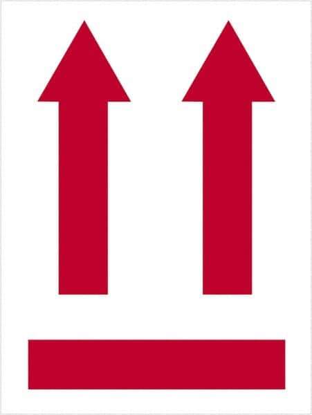 Tape Logic - 4" Long, Red/White Paper Shipping Label - For Multi-Use - Exact Industrial Supply