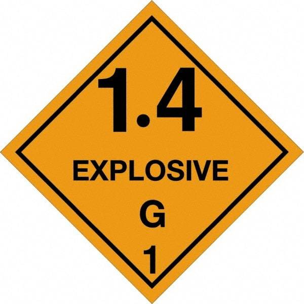Tape Logic - 4" Long, Orange/Black Paper D.O.T. Labels - For Multi-Use - Exact Industrial Supply