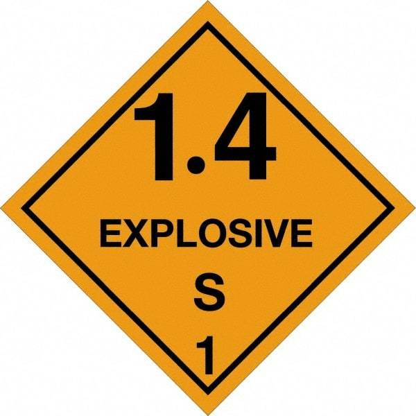 Tape Logic - 4" Long, Orange/Black Paper D.O.T. Labels - For Multi-Use - Exact Industrial Supply